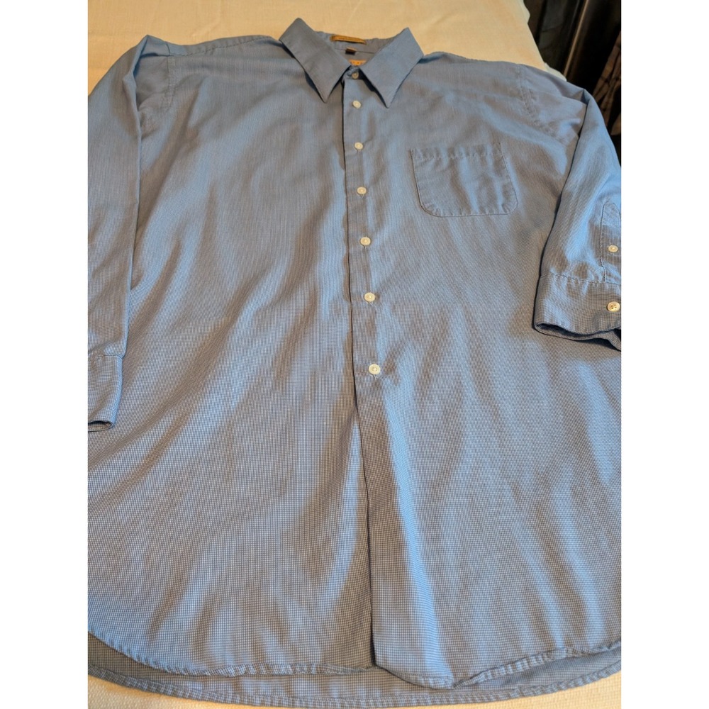 Geoffrey Beene Dimensions 3XButton Down Shirt Long Sleeve Blue Men Size 19 34/35